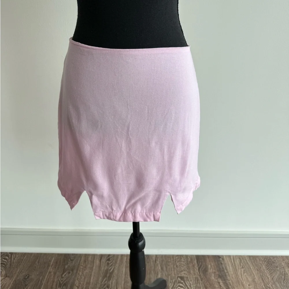 Gianni Bini Pink Linen Blazer and Skirt